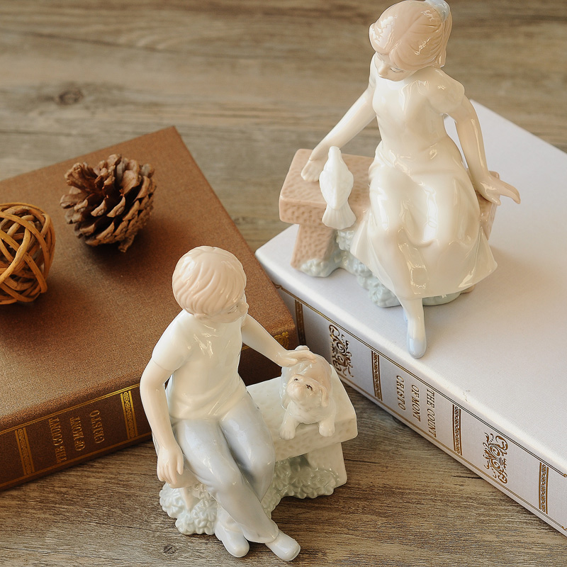 Creative ceramic decoration small ornament adornment mini sitting room is small adorn article study boys and girls birthday gift