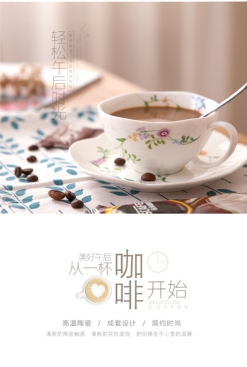 European rural wind scented tea tea set ceramic water set suit home sitting room glasses suit with glass teapot