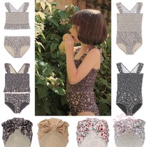 Division Horse Warmth Church Kongres Slojd 22SS Girl Broken Flower Split Conjoined Tucked Swimsuit Swimming Cap UV50 