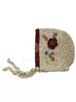 2 pieces 5 fold Kalinka hand woven embroidered wool hat retro cute baby children 55