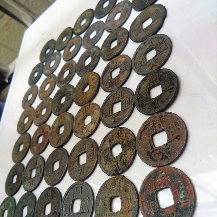 Tiền cổ / Shengkeng Tang Dynasty Kaiyuan Tongbao cách 40 gói dong xu co