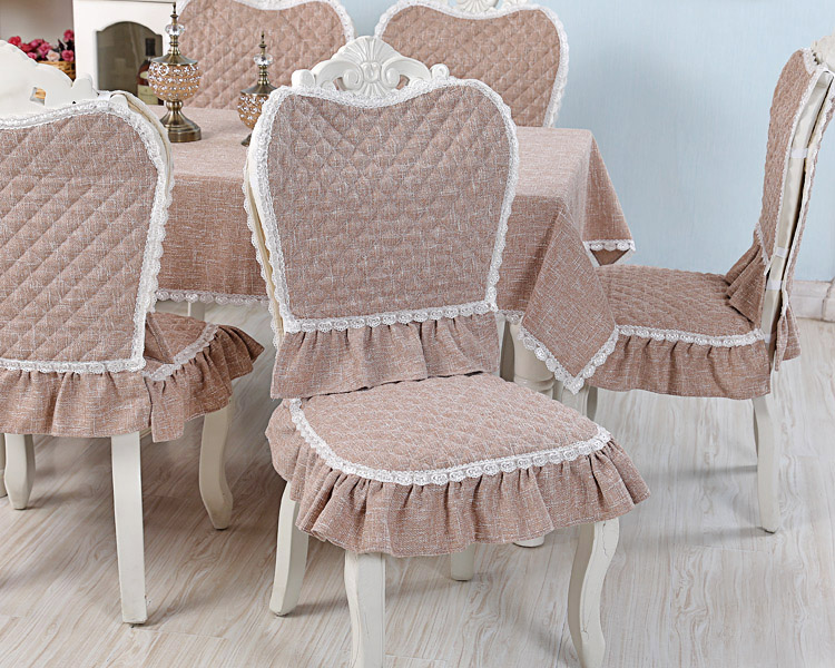 Màu sắc rắn bàn vải châu Âu bọc ghế bộ đệm hiện đại nhà bốn mùa bọc ghế trà sang trọng tròn khăn trải bàn tròn tiệc cưới