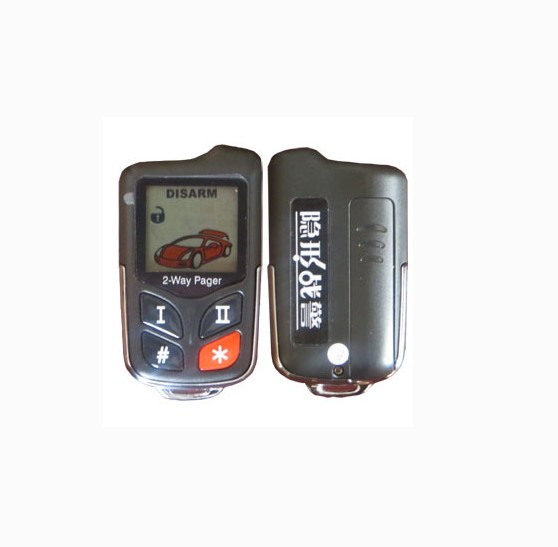 Two-way liquid crystal remote control car burglar alarm is free of mounting wireless burglar alarm