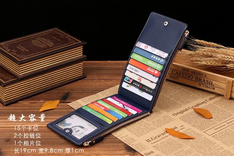 Bà Thẻ Gói Người Đàn Ông của Chủ Thẻ Siêu Dung Lượng Lớn Thẻ ID Ngân Hàng Kinh Doanh Thẻ Set Zipper Wallet Điện Thoại Trường Hợp ví đựng thẻ atm lv