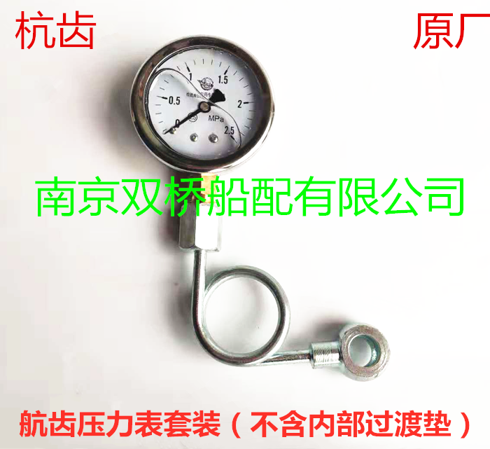 Hangzhou gear box oil pressure meter 0-2 5MPa Hang teeth pressure meter pipe copper joint anti-seismic oil pressure gauge