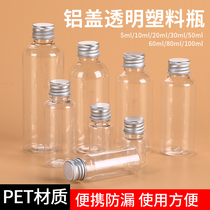 5 10 20 30 50 60 100ml aluminum cap transparent plastic bottle reagent sample ink essential oil empty bottle