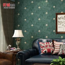 High-end retro European-style non-woven wallpaper American pastoral 3d plain bedroom living room background wallpaper study