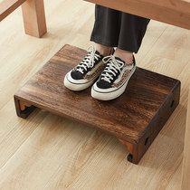 Solid wood office footrest piano pedal staircase step footrest kitchen toilet heightened base