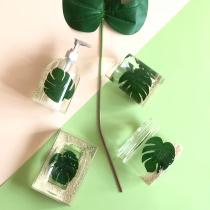 Turtle back leaf green fresh bathroom four-five set American bathroom set combination creative toiletries light luxury