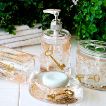 European bathroom four or five piece set wash cup set creative bathroom kit wedding gift key