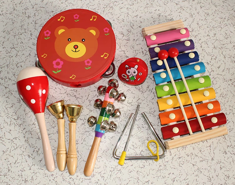 Orff bộ gõ 23 bộ kết hợp giáo dục sớm giáo dục âm nhạc giảng dạy hỗ trợ đồ chơi bộ gõ của trẻ em cửa hàng đồ chơi trẻ em