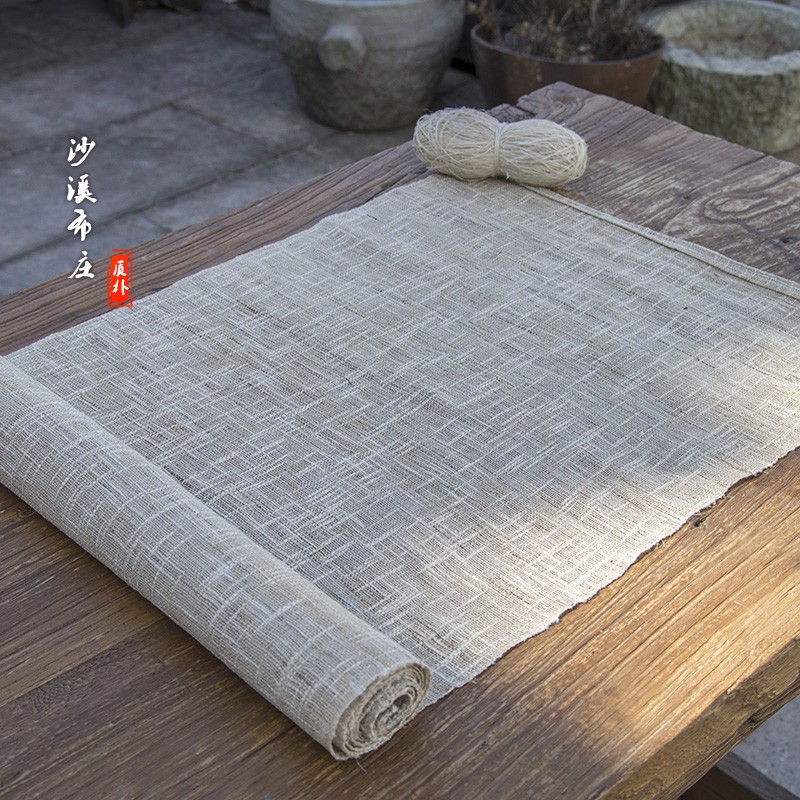 Handmade HEMP SUMMER CLOTH TABLE FLAG TEA MAT BACKGROUND LINEN CLOTH DECORATION ROLLER BLIND PARTITION XUAN GUAN DECORATIVE DIY FABRIC CUSTOM-TAOBAO