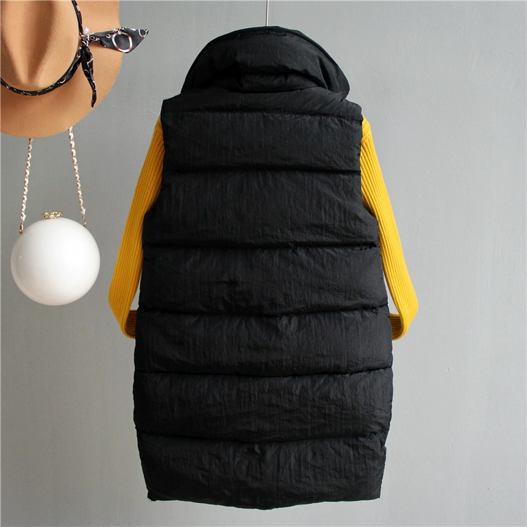Mùa thu đông 2018 size lớn slim cotton cotton vest MM không tay vest vest nữ dày phần dài của vest