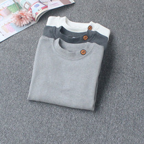 Boy half high collar base shirt autumn and winter cotton grinding hair middle child T-shirt childrens middle collar warm autumn clothes