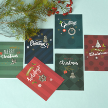 2021 new 3d Cubism Christmas cards Christmas gift gift box cards handmade diy creative minimalist handwritten New Years blessing postcard ins wind thanksgiving envelope message card paper 2202