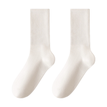 Socks mens mid-calf socks spring and autumn pure cotton deodorant sports socks warm and windproof high socks mens autumn and winter stockings