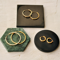 PANDANA RETRO MATT LIGHT BRIEF Trendy Temperament Large Circle Earrings High Level Sensuo Ring Earrings Not Falling