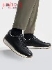 Golden Monkey Men's Shoes Spring and Autumn New Style Cowhide Sports Leisure Relaxation Versatile Jogging Cowhide Shoes Moral Training Shoes