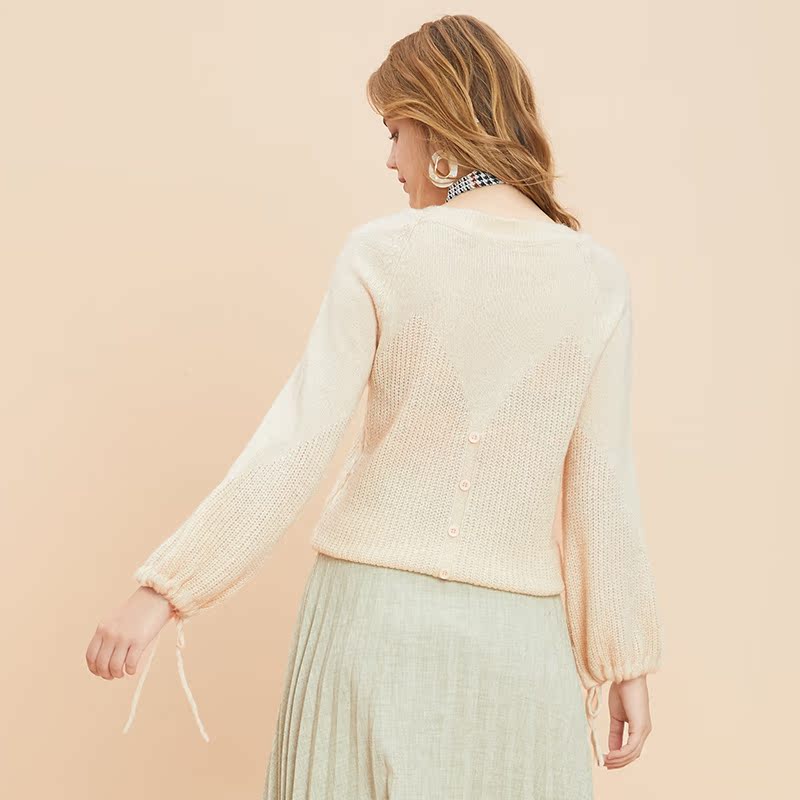 Zhuo cashmere đầy màu sắc knitsweater phụ nữ 2020 mùa thu đông mới mỏng lỏng bên ngoài mặc khéo léo Hàn Quốc phiên bản của dây áo len 100 kéo