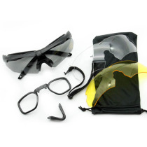 Rhinoceros armor military fan explosion-proof sunglasses and goggles set with replaceable lenses and myopia frame with anti-fog liquid included