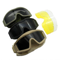 Rhinoceros armor American explosion-proof goggles and goggles for military fans with protective cloth cover and anti-fog liquid black green and sand color