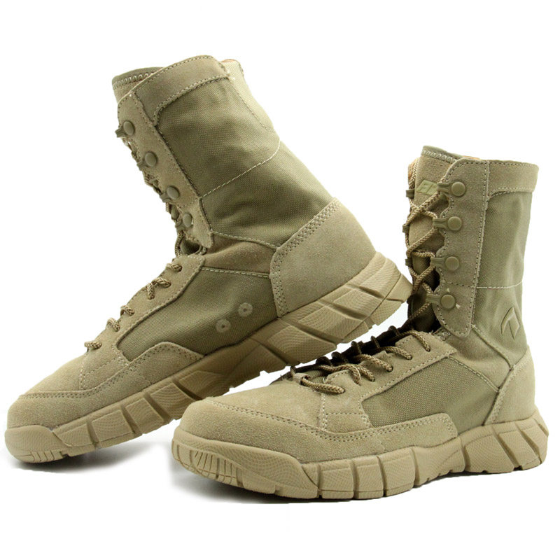 Outdoor Army Meme Boots Men's Summer Breathable Special Soldiers Light Thin High Cylinder Land Battle Desert Foreign Trade Sand canvas long cylinder