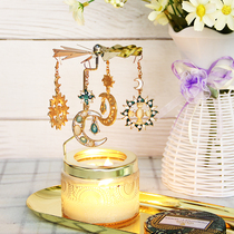 Romantic Star and Moon Rotating Candlestick Lantern Aromatherapy Fragrance Candle Candlelight Dinner Christmas limited edition