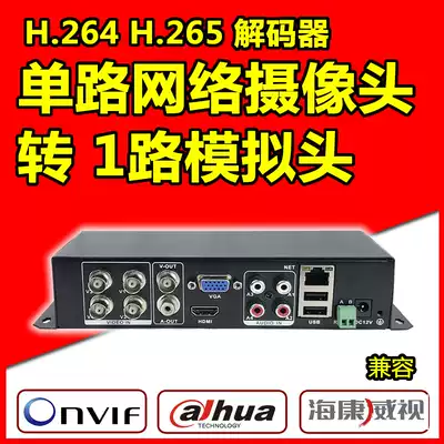 Digital HD video network camera signal to analog BNC decoder ONVIF Haikang Dahua wall