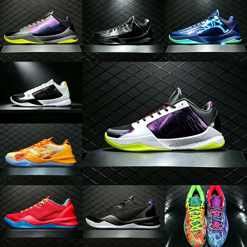 K8 Basketball Men's Shoes 5Th Generation Practical Carbon Plate Non-Slip Indoor and Outdoor Training Sports Shoes Clown Swallowtail Horse Year Edition