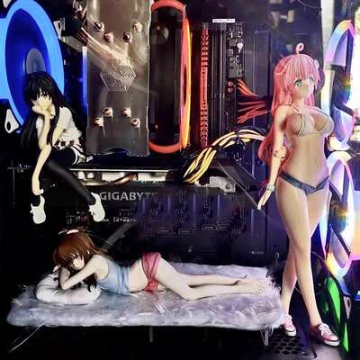 Computer case, figurine, computer case, graphics card, interior decoration of the sea-view room, Yuki tangerine lying on rem, car decoration