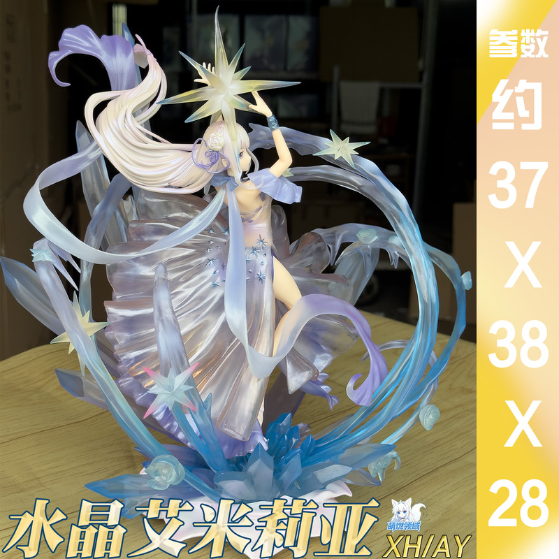 Re: from Scratch Emt Crystal Emilia Dress Figure Oversized Anime Model Emilia Ay Cute and Hot