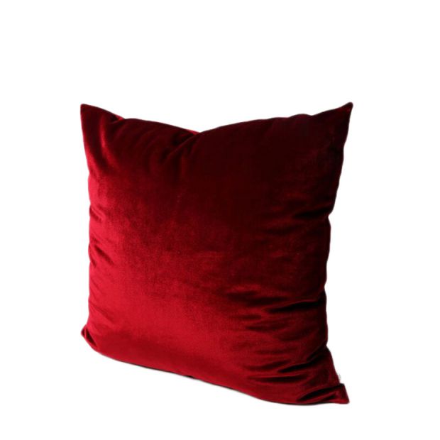 Rượu vang đỏ đậm Bắc Âu màu tinh khiết flannel phòng khách sofa gối ngủ phòng ngủ đệm ăn trưa gối gối tựa lưng - Trở lại đệm / Bolsters chăn gối hình thú 2 trong 1