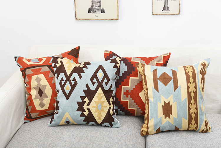 Cà phê mô hình trang trí phòng kiểu Thổ Nhĩ Kỳ Kilim thêu đệm quốc gia gối thêu gối gối kê lưng văn phòng