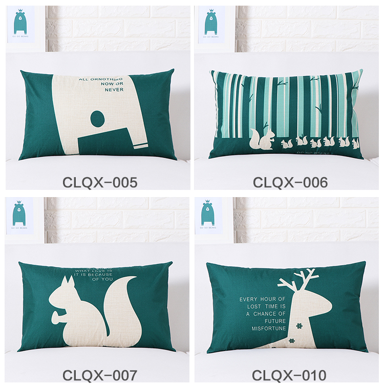 gối hình chữ nhật bao gồm trên ghế sofa bông thắt lưng văn phòng gối đệm bao gồm tàu ​​chở ô tô với bộ tựa lưng gối của lanh - Trở lại đệm / Bolsters gối ôm ghế sofa