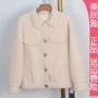 Mei Xin Ya 18082 Thời trang nữ hoang dã áo khoác lông ngắn đơn ngực 2018 thu đông mới áo khoác dạ nữ