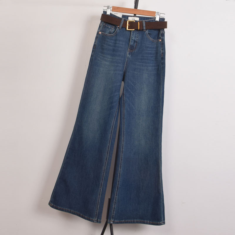 Mv855 Eight-Way Stretch Micro-Flare Jeans for Women, 2026 Autumn New High-Waisted Slim-Fit Straight-Leg Pants
