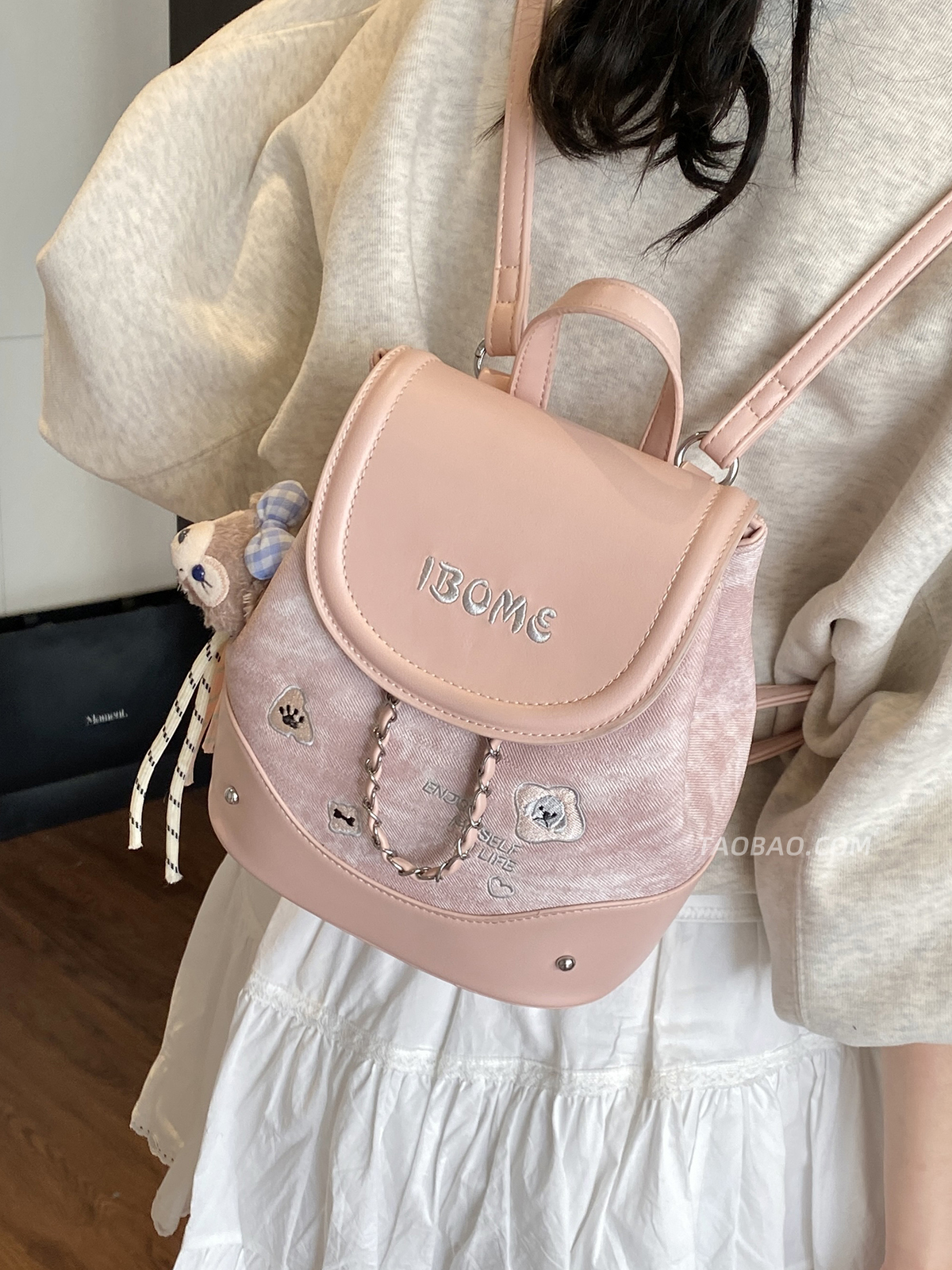 休闲百搭小众女式双肩包2025新款精致迷你小书包出游旅行包后背包