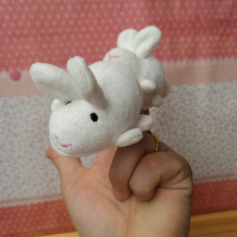 Foreign Trade Little White Rabbit Fingers Occasional Rabbit Puzzle Doll Storytelling Props