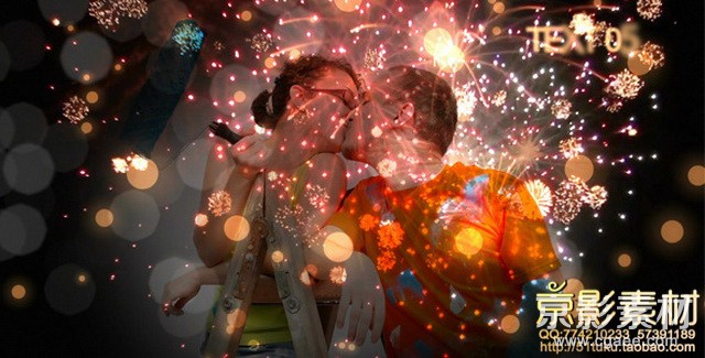 AE模板-浪漫烟花相册图片展示片头 Romantic Fireworks