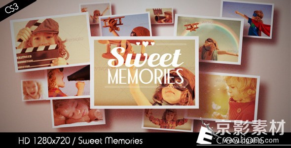 AE模板-小孩甜蜜的记忆相册片头Sweet Memories
