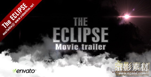 AE模板-云层运动电影预告宣传片头 The Eclipse Movie Trailer