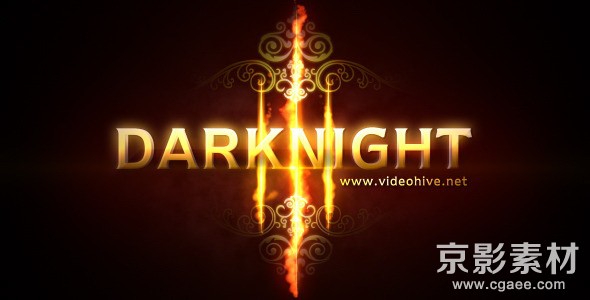 AE模板-暗黑电影Logo标志演绎片头 Darknight Logo Reveal