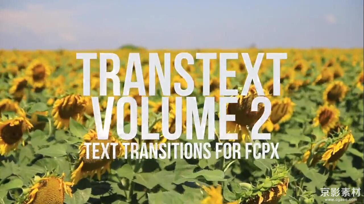 FCPX转场插件 TransText 2-文字标题镂空遮罩动画转场