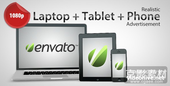 AE模板-笔记本+平板+手机展示片头 Laptop+Tablet+Phone Advertisement