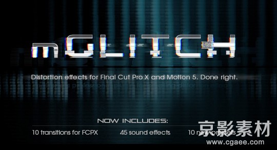 FCPX插件-MotionVFX mGlitch-信号故障干扰画面失真特效Final Cut Pro X 插件