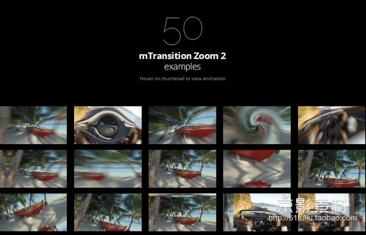FCPX转场插件mTransition Zoom v2-50种扭曲变形推拉缩放转场特效Final Cut Pro X 插件