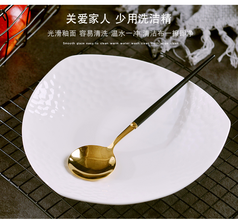 Jingdezhen household under the 8 inches 0 ceramic glaze color LIDS, the ipads porcelain plate suit northern wind deep dish