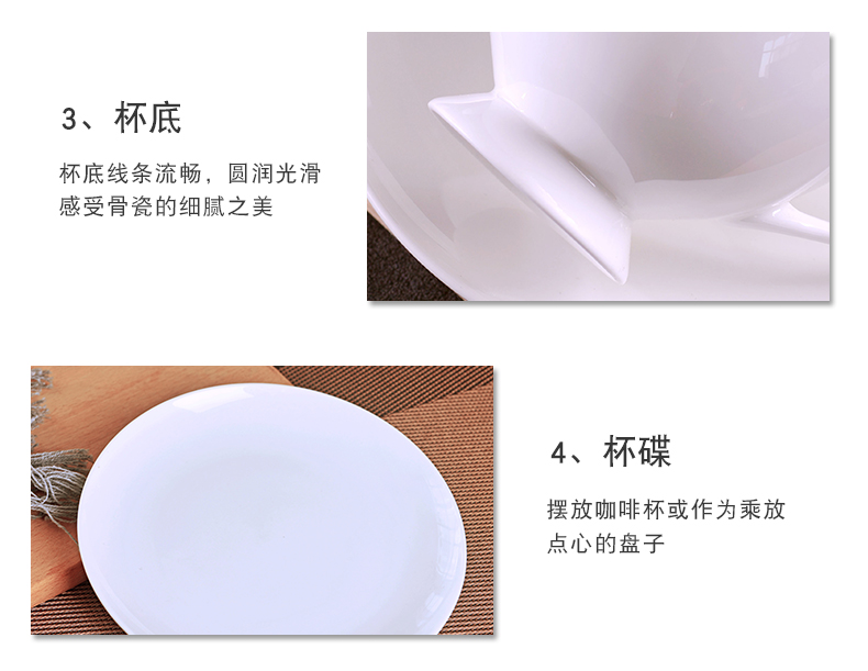 Jingdezhen European pure white ipads China porcelain cup afternoon tea sets creative milk tall coffee cups and saucers