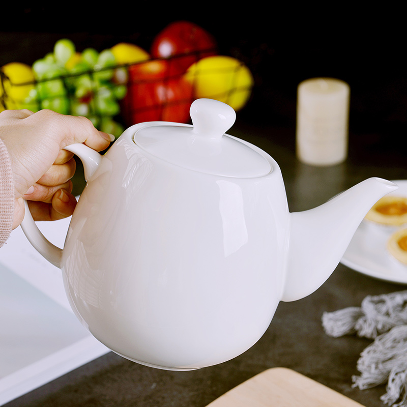 Jingdezhen under pure white glaze color large ceramic teapot household of Chinese style large - capacity single pot teapot cold water bottle