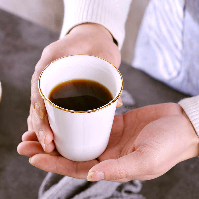 Creative manual gold 】 【 ceramic cups water cup ipads porcelain cup of milk coffee cup home wine cup